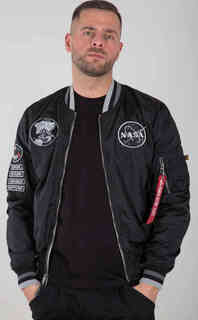 Куртка MA-1 NASA Voyager Rev. Alpha Industries, черный/серый