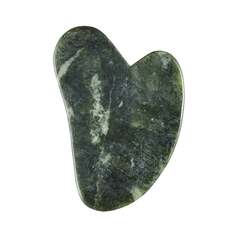 Массажный камень Glov Gua Sha для лица и шеи из зеленого нефрита.
