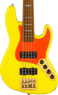 Басс гитара Fender MonoNeon Jazz Electric Bass V Maple Fingerboard, Neon Yellow
