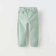 Джинсы для девочек Zara Regular Fit Twill, светло-зеленый