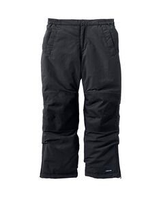 Тонкие водонепроницаемые изолированные зимние брюки до колена для больших девочек Lands&apos; End, черный