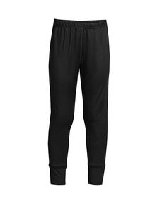 Длинное нижнее белье с термобазовым слоем для мальчиков, брюки из термомаски Lands&apos; End, черный