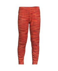 Длинное нижнее белье с термобазовым слоем для мальчиков, брюки из термомаски Lands&apos; End, оранжевый