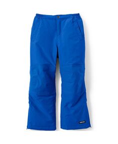 Тонкие водонепроницаемые изолированные зимние брюки до колена для больших девочек Lands&apos; End, синий