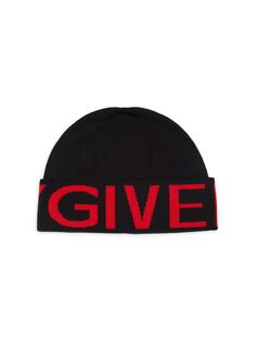 Шерстяная шапка с логотипом Givenchy, цвет Black Red