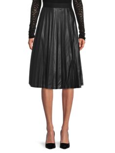 Веганская юбка из искусственной кожи Laundry By Shelli Segal, черный
