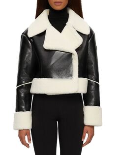 Укороченная байкерская куртка Emika из искусственной кожи Noize, черный