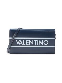 Кожаная сумка через плечо с логотипом Lena Mario Valentino, темно-синий