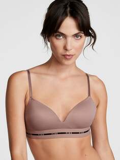 Бюстгальтер Victoria&apos;s Secret Pink Wear Everywhere Wireless Push-up, светло-коричневый