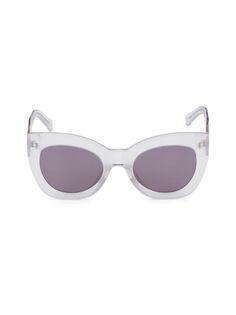 Солнцезащитные очки «кошачий глаз» Northern Lights 51MM Karen Walker, белый