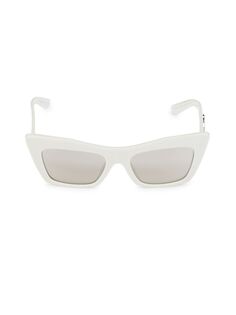 Солнцезащитные очки «кошачий глаз» 53MM Dolce&amp;Gabbana, белый