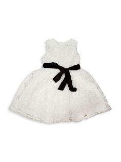 Фактурное платье с цветочным принтом для маленьких девочек, маленьких девочек и девочек Joe-Ella, белый