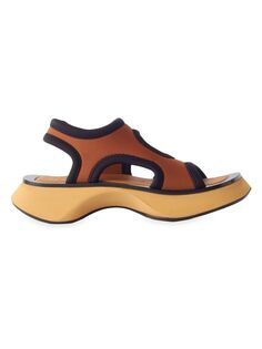 Неопреновые сандалии на платформе Proenza Schouler, цвет Brown Multicolor