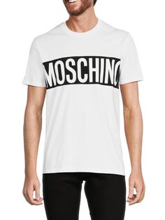 Футболка с логотипом Moschino, белый