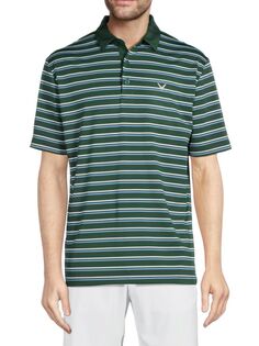 Вязаная футболка-поло для гольфа Callaway, цвет Trekking Green