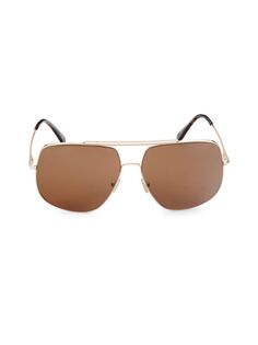 Солнцезащитные очки-авиаторы 61MM Tom Ford, цвет Tortoise Ivory