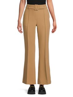 Расклешенные брюки с поясом Ellen Tracy, цвет Camel