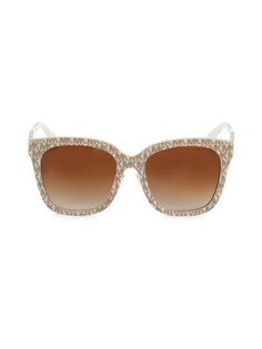 Квадратные солнцезащитные очки 55 мм Michael Kors, цвет Vanilla Brown