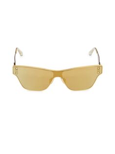 Солнцезащитные очки с щитком 63MM Bottega Veneta, желтый