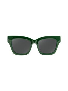Квадратные солнцезащитные очки 47MM Aqs, зеленый
