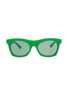 Квадратные солнцезащитные очки 54 мм Bottega Veneta, зеленый