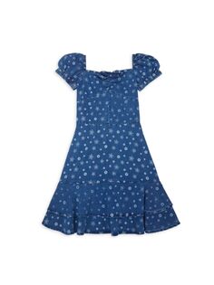 Многоярусное платье из цвет Chambray с цветочным принтом для маленькой девочки Bcbgirls, цвет Chambray
