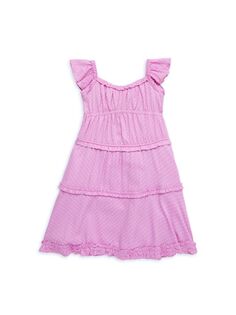 Многоярусное платье-палатка для маленькой девочки с рюшами Bcbgirls, цвет Cyclamen
