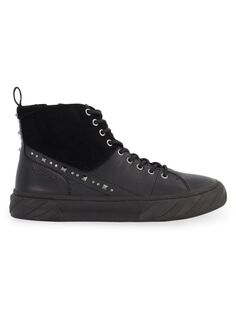 Высокие кроссовки на молнии с заклепками Karl Lagerfeld Paris, черный