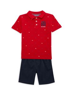 Комплект из двух предметов: футболка и шорты для мальчика Tommy Hilfiger, красный