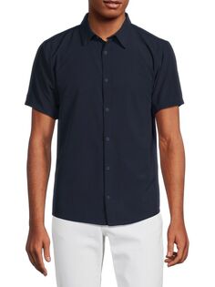 Рубашка на пуговицах с коротким рукавом Onia, цвет Deep Navy