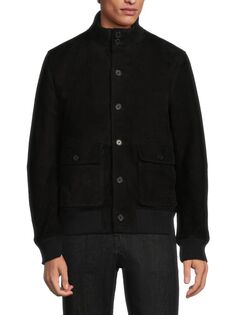 Замшевая куртка Харрингтон Slate &amp; Stone, черный