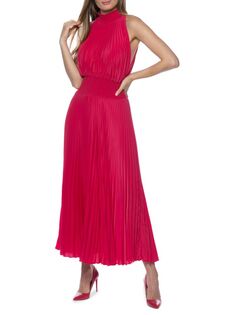 Платье миди со складками и блузкой Marina Marina, красный