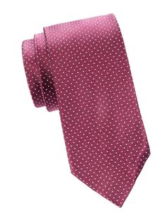 Шелковый галстук с узором Bruno Piattelli, красный