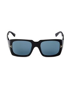 Квадратные солнцезащитные очки 51 мм Tom Ford, черный