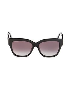 Квадратные солнцезащитные очки с кристаллами Swarovski 57MM Swarovski, черный