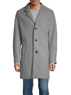 Верхнее пальто из эластичной шерсти Cole Haan, цвет Light Grey