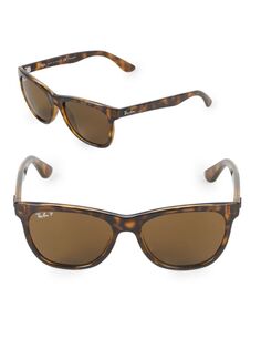 Поляризованные солнцезащитные очки Wayfarer 54MM Ray-Ban, цвет Light Havana