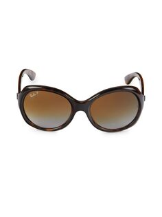 Солнцезащитные очки-бабочки 57MM Ray-Ban, цвет Light Havana