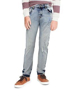 Узкие зауженные потертые джинсы для мальчиков X Ray, цвет Light Wash