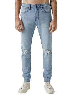 Рваные джинсы скинни с загрузкой Rebel Neuw Denim, цвет Light Wash