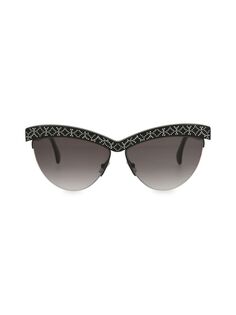 Солнцезащитные очки «кошачий глаз» 60 мм Alaïa, черный