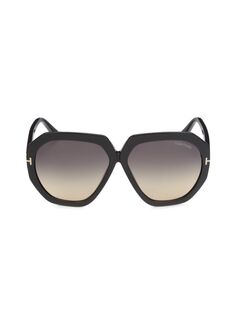 Солнцезащитные очки «кошачий глаз» 60 мм Tom Ford, черный