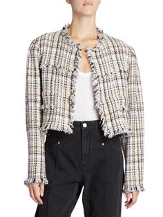 Твидовый пиджак Nameo Isabel Marant Étoile, цвет Lilac Yellow Multi