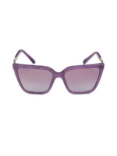 Солнцезащитные очки «кошачий глаз» 57MM Bvlgari, цвет Marble Purple