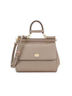 Кожаная сумка через плечо Dauphine Dolce &amp; Gabbana, тауп