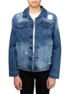 Потертая джинсовая куртка для мальчика X Ray, цвет Medium Blue