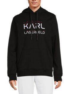 Толстовка с логотипом и графическим рисунком Karl Lagerfeld Paris, черный