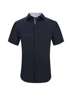 Рубашка на пуговицах с короткими рукавами Tom Baine, темно-синий