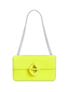 Маленькая кожаная сумка через плечо Rebecca Minkoff, цвет Neon Yellow