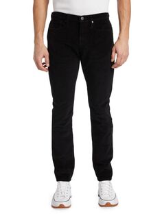 Вельветовые брюки узкого кроя L&apos;Homme Frame, цвет Noir